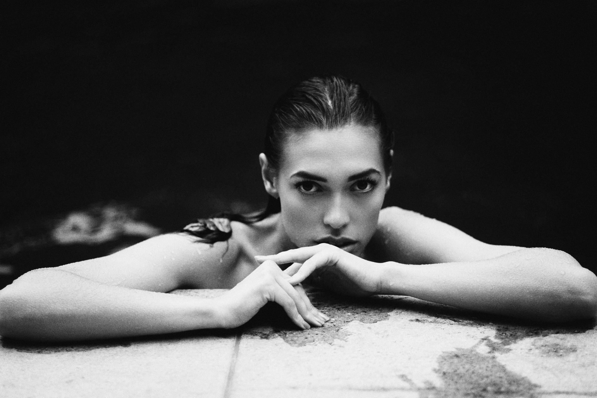 Black and white brand campaign photograph by Armand Sanchez